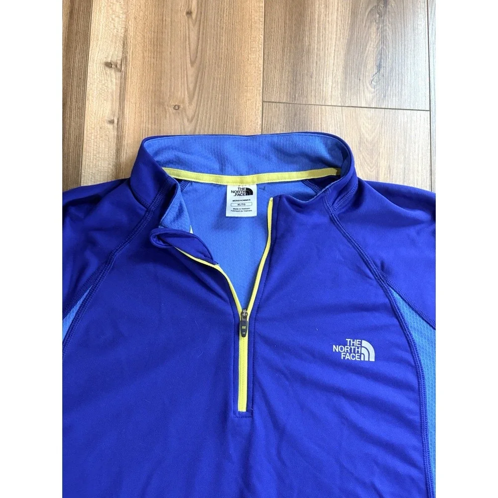 The North Face Pullover Mens XL Blue 1/4 Zip VaporWick Performance Stretch Layer